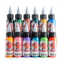Тату краска Solid Ink Horitomo Set 12 цветов