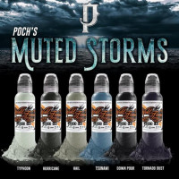 Краска World Famous Tattoo Ink Poch Muted Storm (6 пигментов)