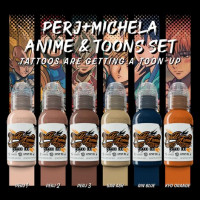 Краска World Famous Tattoo Ink Perj-Michela Anime & Toons Set (6 пигментов)